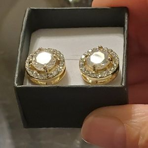 14K Gold 2.50CT Moissanite Earrings